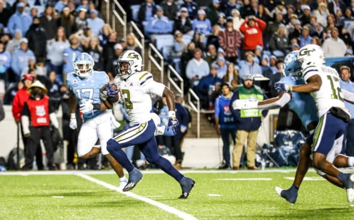 Georgia Tech running back Hassan Hall vs North Carolina